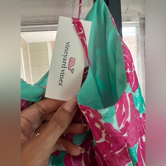 NWT Vineyard Vines Painted Rose Ruffle  Floral Dress Size 6 Kentucky Derby - Picture 5 of 6